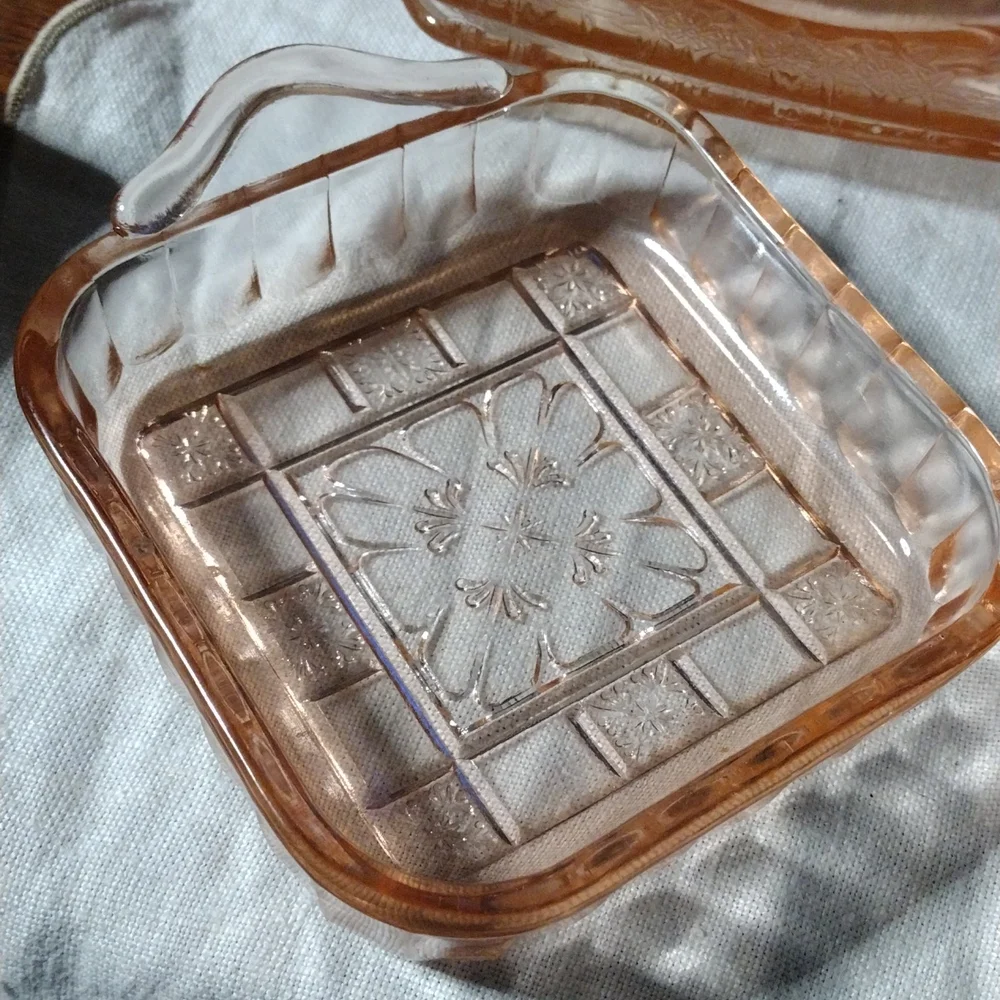 Vintage pink depression glass trinket dish - Picture 5 of 6